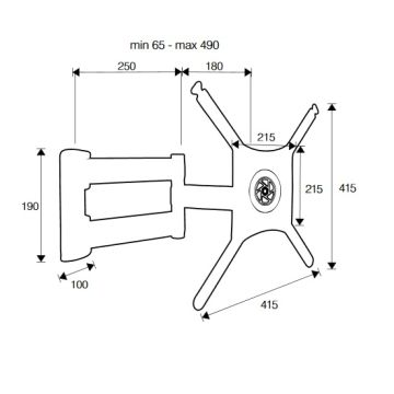 Staffa TV da parete ITB Solutions OM06183