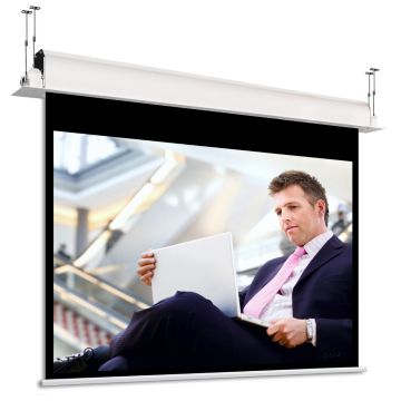 290x218 cm formato 4:3 Schermo Motorizzato da controsoffitto INCEEL con bordi neri (317cm)