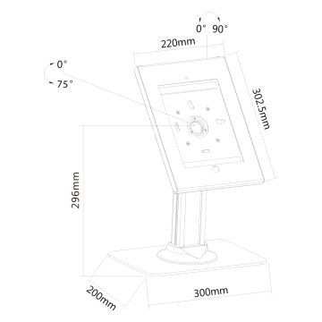 Supporto per tablet Nestar TABLET-D300WHITE