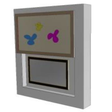 Staffa TV per panelli motorizzata Braindata-DUAL FLIPDOWN