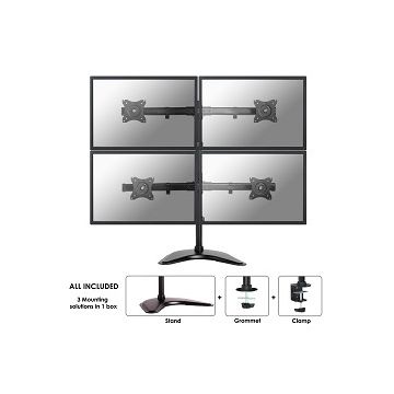 Staffa da scrivania per 1 monitor Neomounts NM-D335D4BLACK